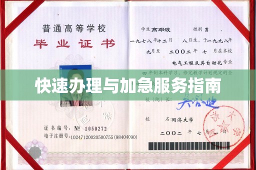 双峰快速办理与加急服务指南