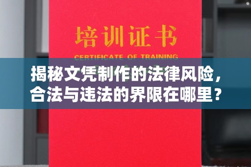 双峰揭秘文凭制作的法律风险，合法与违法的界限在哪里？
