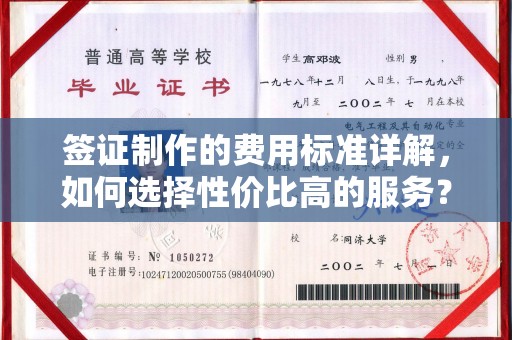 双峰签证制作的费用标准详解，如何选择性价比高的服务？